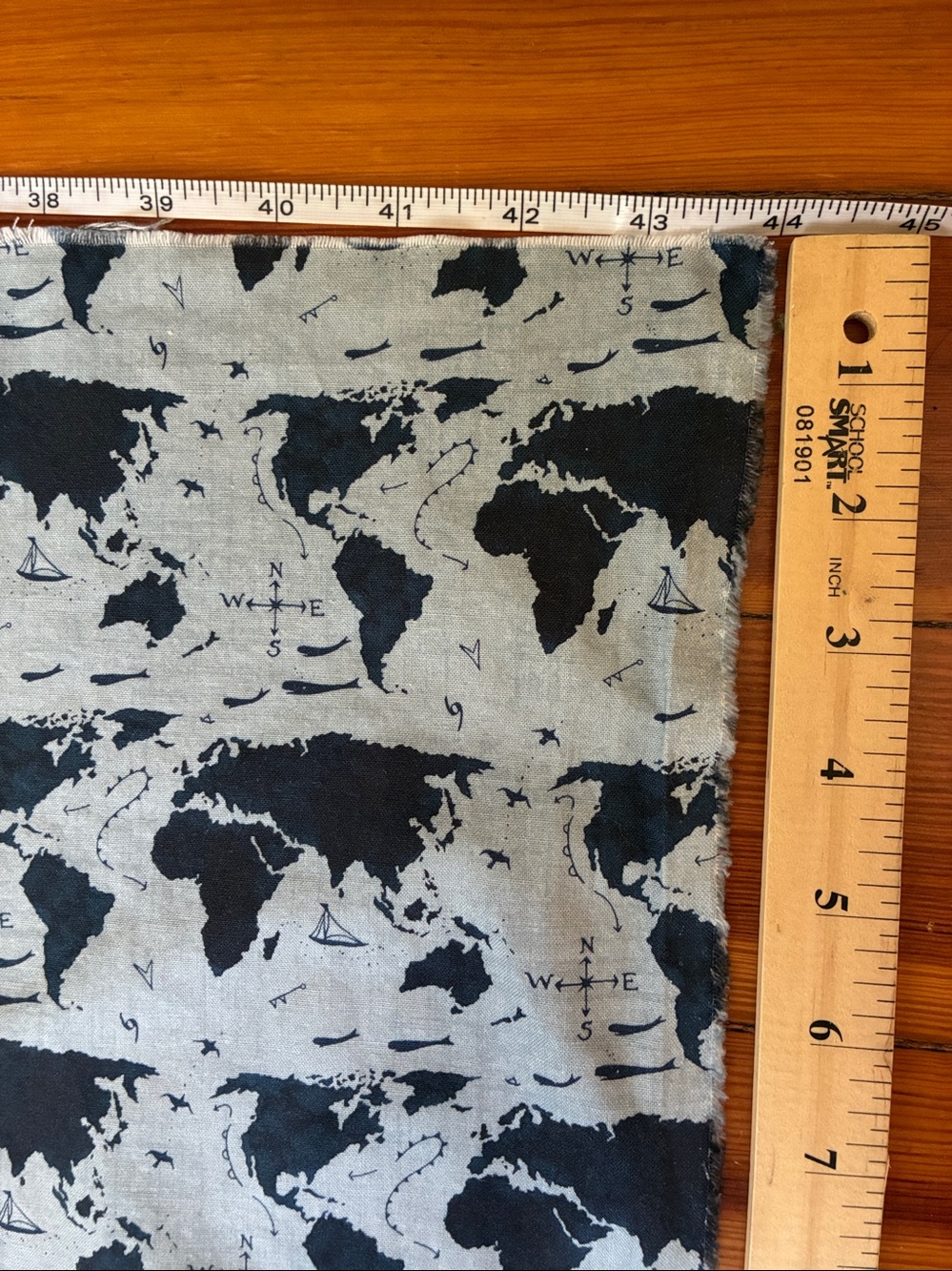 NWOT quilting cotton fabric Moda Janet Clare Longshore map - Picture 3 of 4